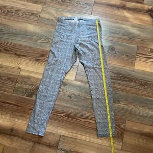 ANA Womens Leggings Medium Full Length Cotton Spandex Black White NEW